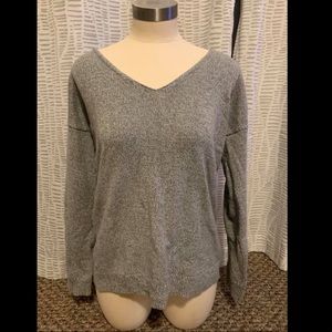 Open Back Gray Express Sweater Size Small